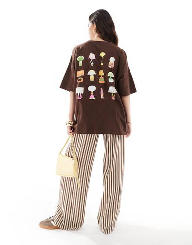 T-shirt oversize con stampa di lampade anni '70 - ASOS DESIGN - Modalova