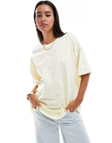 T-shirt oversize squadrata pesante limone - ASOS DESIGN - Modalova