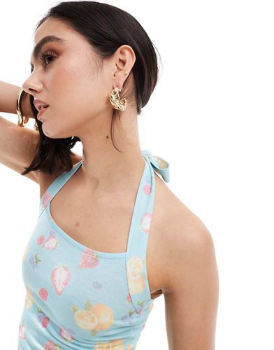 Top allacciato al collo con stampa di frutta - ASOS DESIGN - Modalova