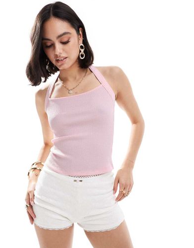 Top allacciato al collo chiaro - ASOS DESIGN - Modalova