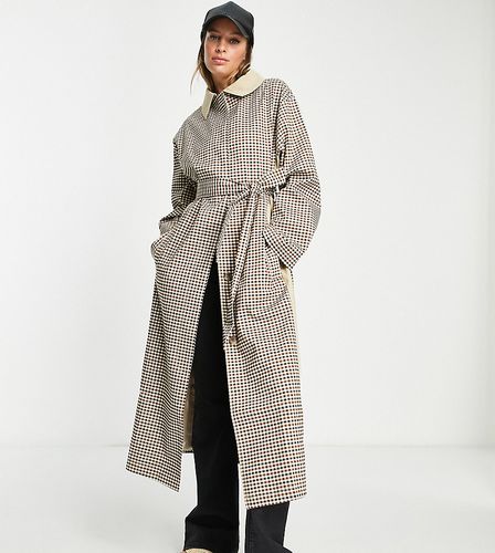 ASOS DESIGN Tall - Trench color pietra a quadri - ASOS Tall - Modalova