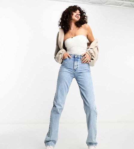 ASOS DESIGN Tall - Jeans dritti a vita medio alta lavaggio chiaro vintage - ASOS Tall - Modalova