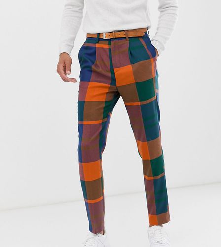 Tall - Pantaloni cropped affusolati a quadri oversize - ASOS DESIGN - Modalova