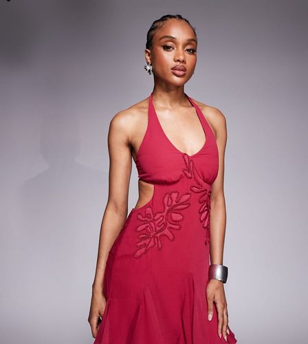 ASOS DESIGN Tall - Robe courte dos nu brodée à godets - Asos Tall - Modalova