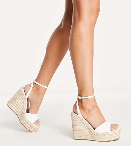 ASOS DESIGN - Tasha - Espadrilles pointure large à semelle compensée - Asos Design Wide Fit - Modalova