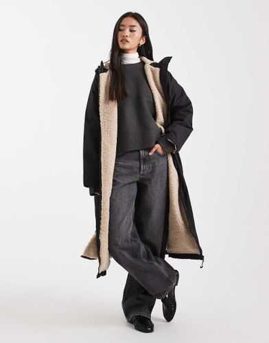 Trench long doublé de polaire - Asos Design - Modalova