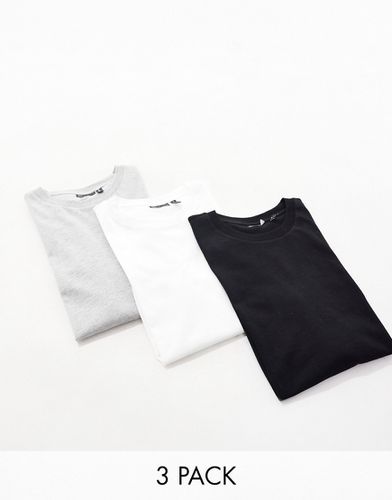 Ultimate - Confezione da 3 T-shirt girocollo in misto cotone - RISPARMIA - MULTI - ASOS DESIGN - Modalova