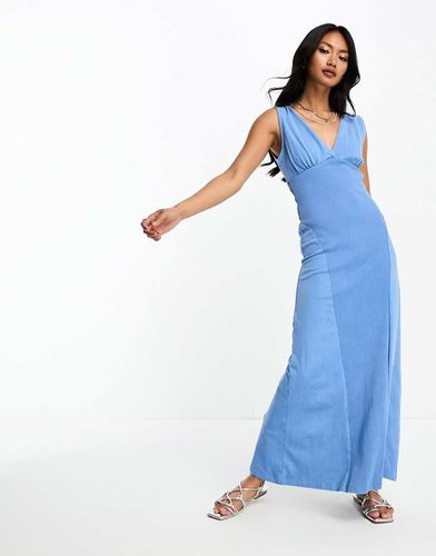 Vestito da giorno midi slavato con cuciture sul bustino - ASOS DESIGN - Modalova