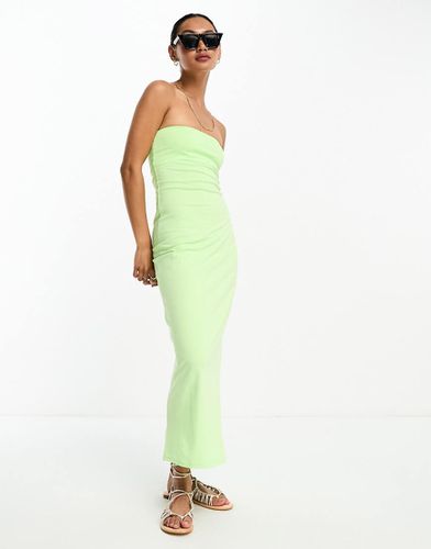 Vestito midi a fascia aderente lime - ASOS DESIGN - Modalova