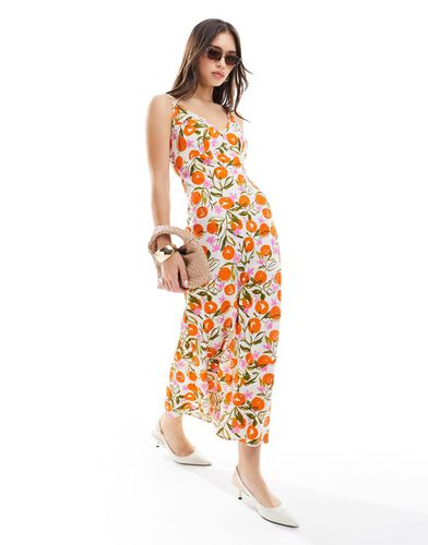 Vestito midi con stampa di frutta arancione - ASOS DESIGN - Modalova