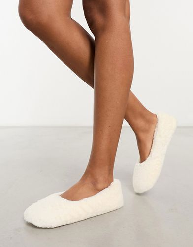 Zikkie - Pantofole stile ballerine color crema - ASOS DESIGN - Modalova