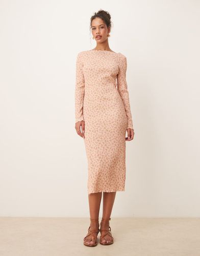 Robe mi-longue plissée - clair fleuri - Aware - Modalova