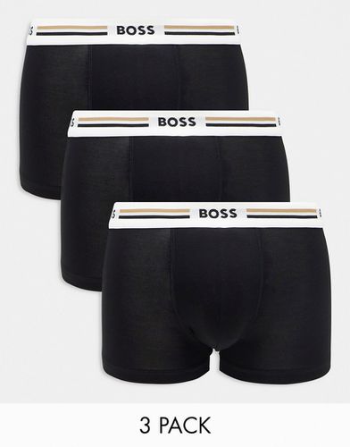 Revive - Confezione da 3 boxer aderenti neri - BOSS Bodywear - Modalova
