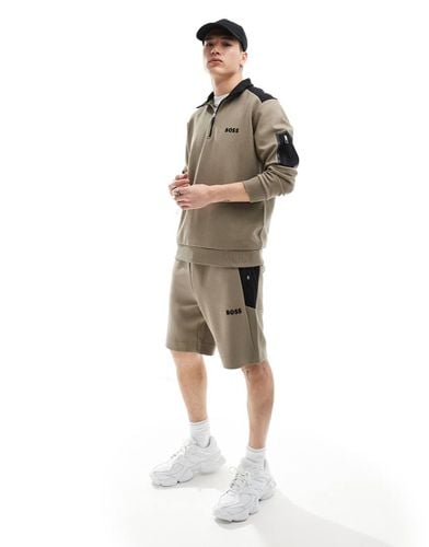 Headlo - Pantaloncini beige con logo - BOSS Green - Modalova