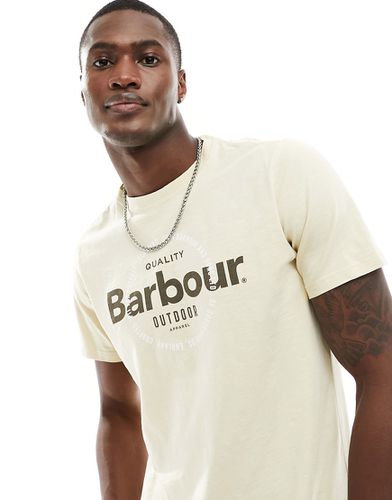 T-shirt color crema con logo - Barbour - Modalova