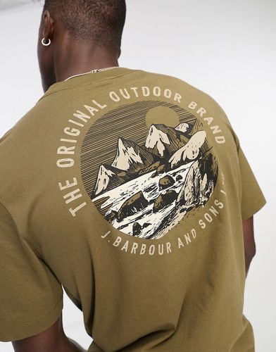Haydock - T-shirt color cuoio con stampa sul retro - Barbour - Modalova