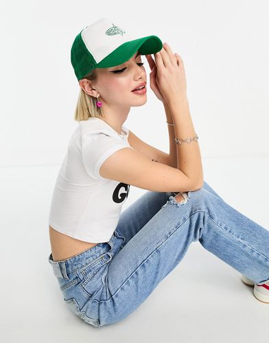 Cappellino color block verde e bianco con logo - Basic Pleasure Mode - Modalova