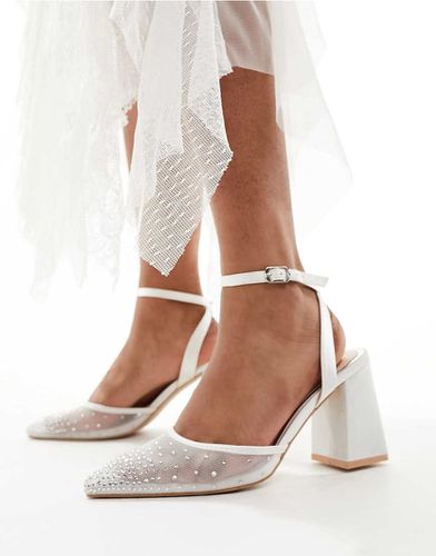 Bridal - Nala - Scarpe con tacco largo da sposa in rete color avorio - Be Mine - Modalova