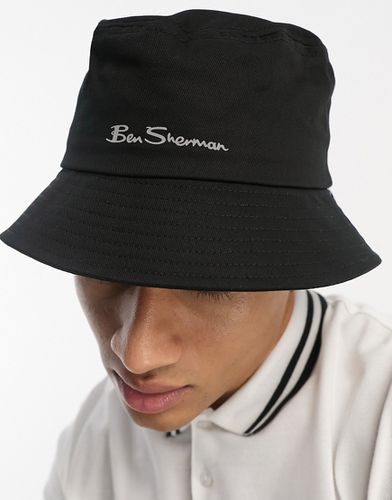 Cappello da pescatore nero in nylon con logo - Ben Sherman - Modalova
