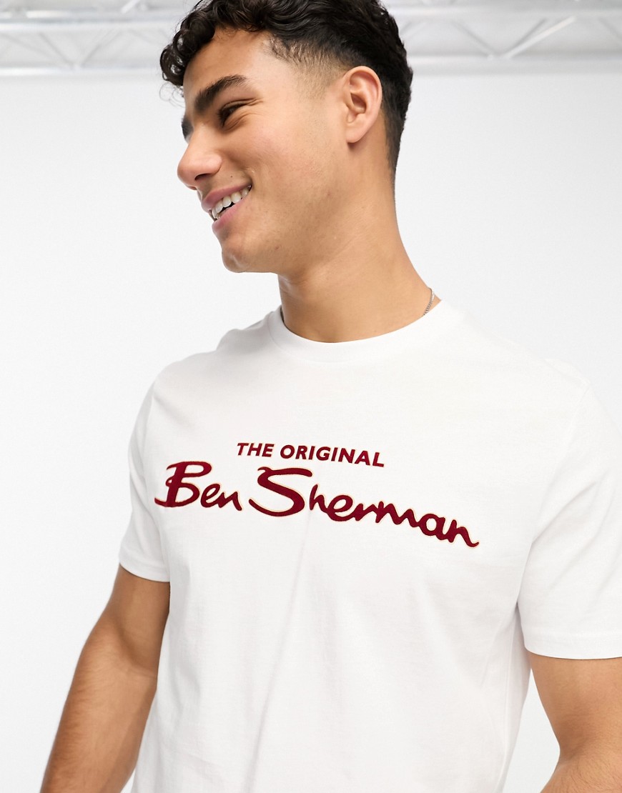 T-shirt a maniche corte bianca con logo - Ben Sherman - Modalova