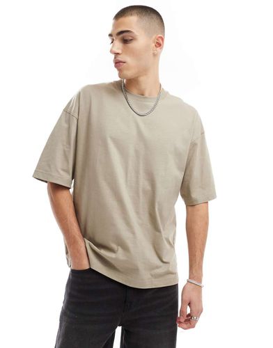 T-shirt oversize color sabbia - Bershka - Modalova