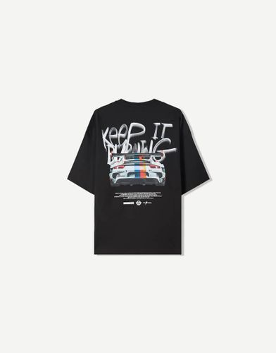 T-shirt imprimé à manches courtes - Bershka - Modalova