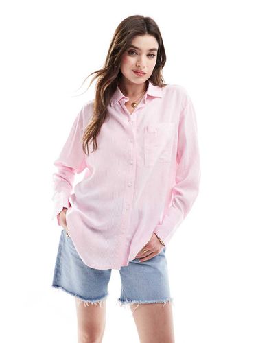 Camicia oversize a righe - Bershka - Modalova