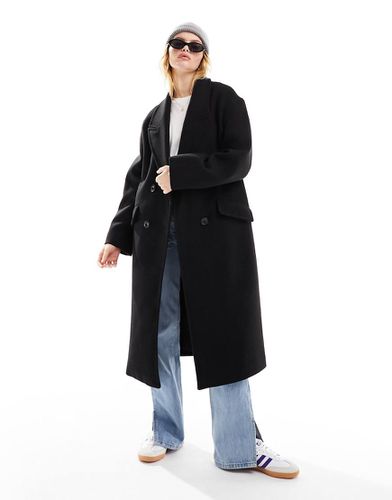 Cappotto effetto lana con spalle scese - Bershka - Modalova