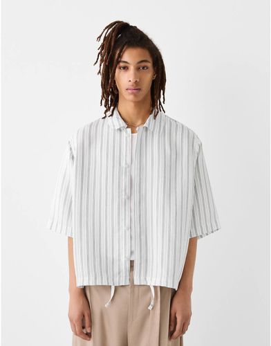 Collection - Camicia bianca a righe - Bershka - Modalova