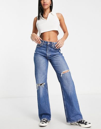Jeans anni '90 con fondo ampio medio - Bershka - Modalova