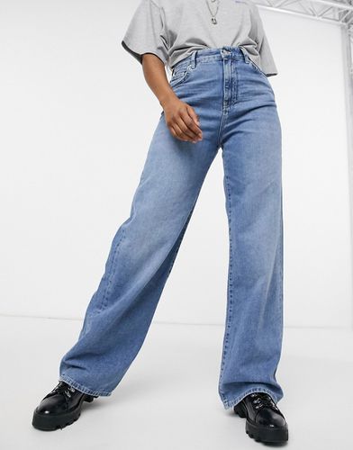 Jeans con fondo ampio stile anni '90 medio - Bershka - Modalova