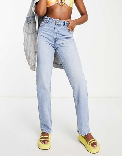 Jeans dritti a vita alta lavaggio chiaro - Bershka - Modalova