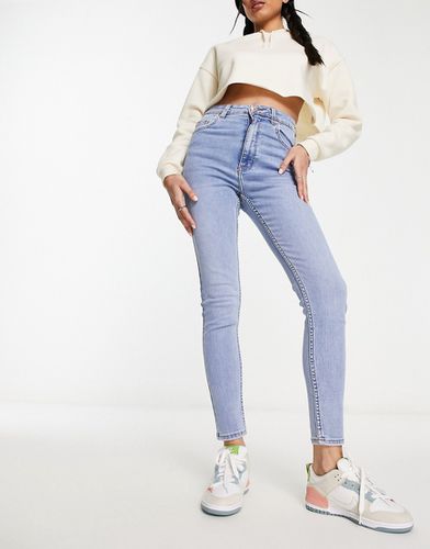 Jeans skinny a vita alta alla caviglia chiaro - Bershka - Modalova