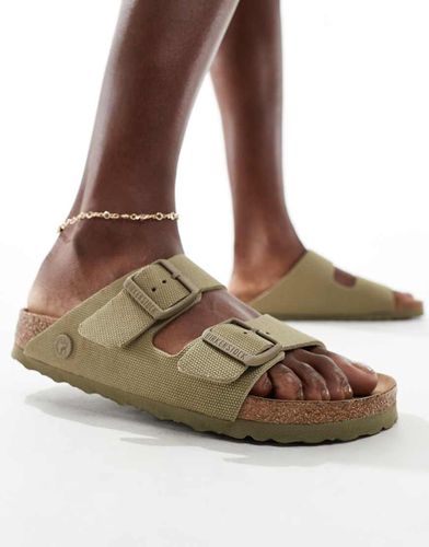 Arizona - Sandali vegan kaki in tela - Birkenstock - Modalova