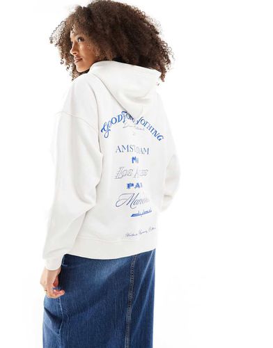 Felpa sporco oversize con cappuccio e logo - Good For Nothing - Modalova