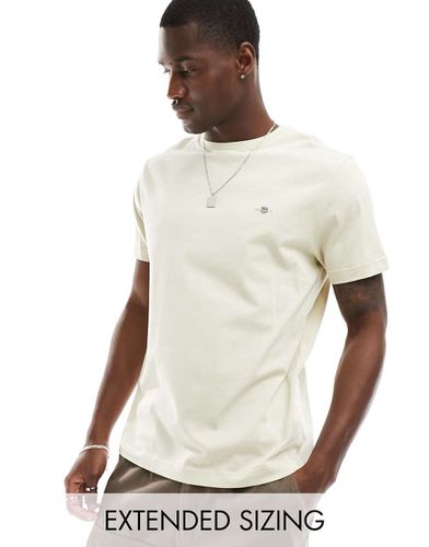 T-shirt beige con logo a stemma - Gant - Modalova