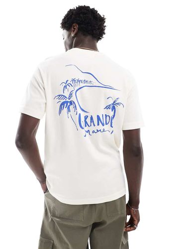 T-shirt crema con stampa resort sul retro - Gant - Modalova