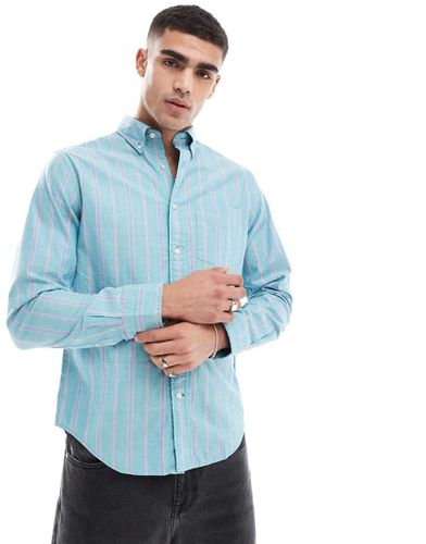 Archive - Camicia Oxford turchese a righe - Gant - Modalova