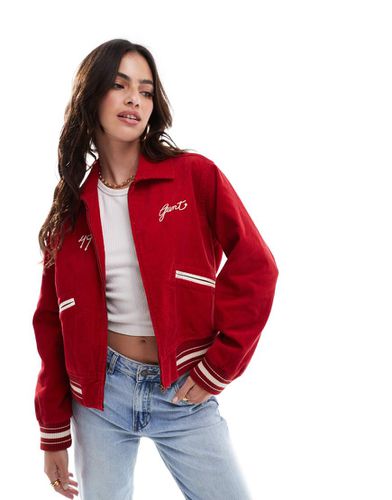 Bomber in velluto a coste stile college con logo - Gant - Modalova