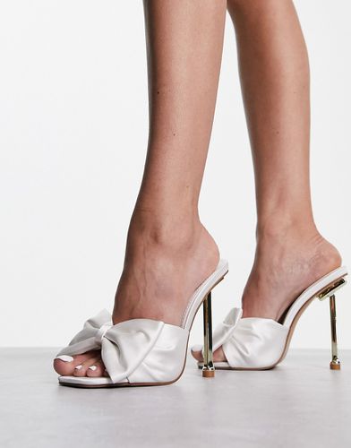 Sandali con tacco bianchi con fiocco - Glamorous - Modalova