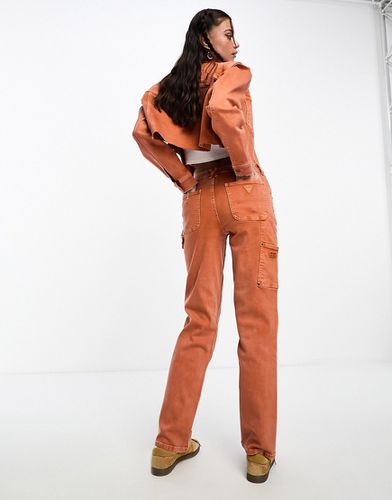 Jeans arancioni a pannelli in coordinato - Guess Originals - Modalova