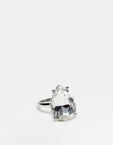 Anello argentato con cristallo - DesignB London - Modalova
