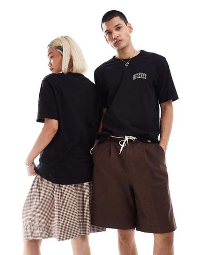 Aitken - T-shirt nera e viola con stampa del logo sul petto a sinistra - Dickies - Modalova