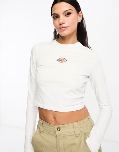 Maple Valley - T-shirt a maniche lunghe bianca con logo al centro - Dickies - Modalova