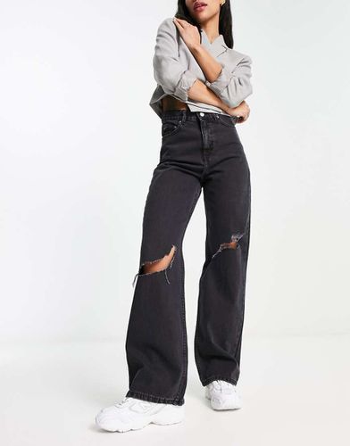 Echo - Jeans a gamba dritta neri con strappi - Dr Denim - Modalova