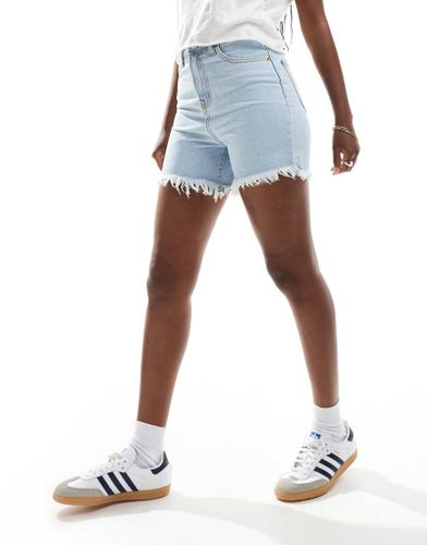 DTT - Short en jean long à ourlet brut - clair délavé - Don't Think Twice - Modalova