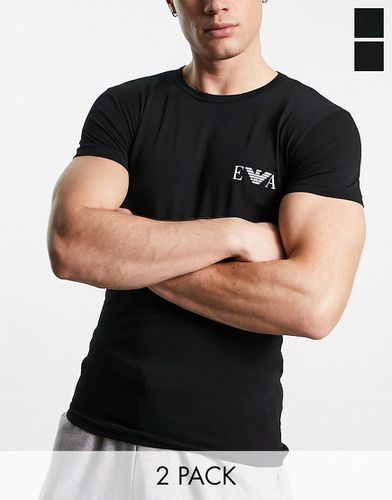 Bodywear - Confezione da 2 T-shirt nere con logo - Emporio Armani - Modalova