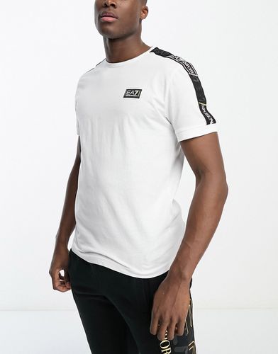 Emporio Armani - - T-shirt bianca con fettuccia del logo - EA7 - Modalova