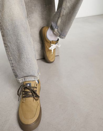 Sneakers in tela beige con suola in gomma kaki - Element - Modalova