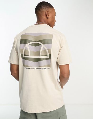 Sestra - T-shirt color pietra con stampa sul retro - ellesse - Modalova